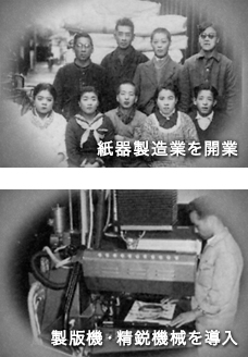 紙器製造業を改行。製版機・精密機械を導入
