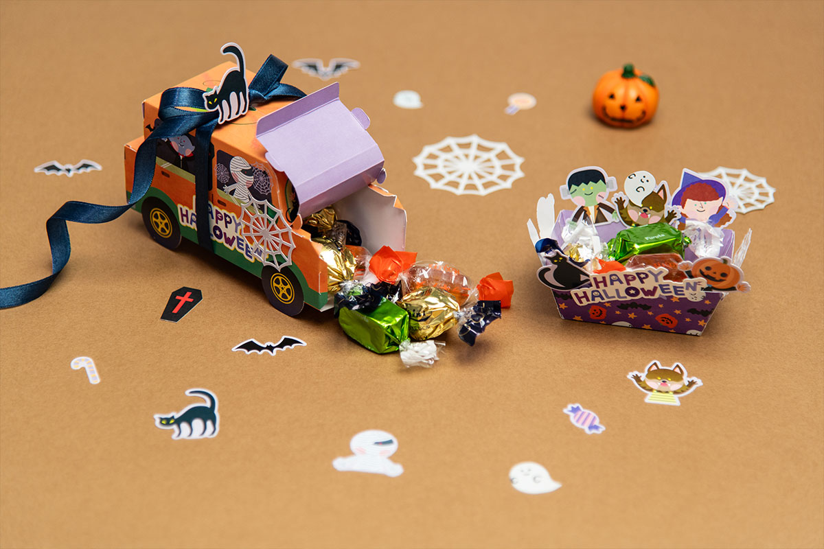 パッケージオブジェ(ハロウィンカー・プレゼントボックス)